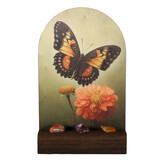 Altaartje "Positieve energie & Levensvreugde" vlinder met edelstenen