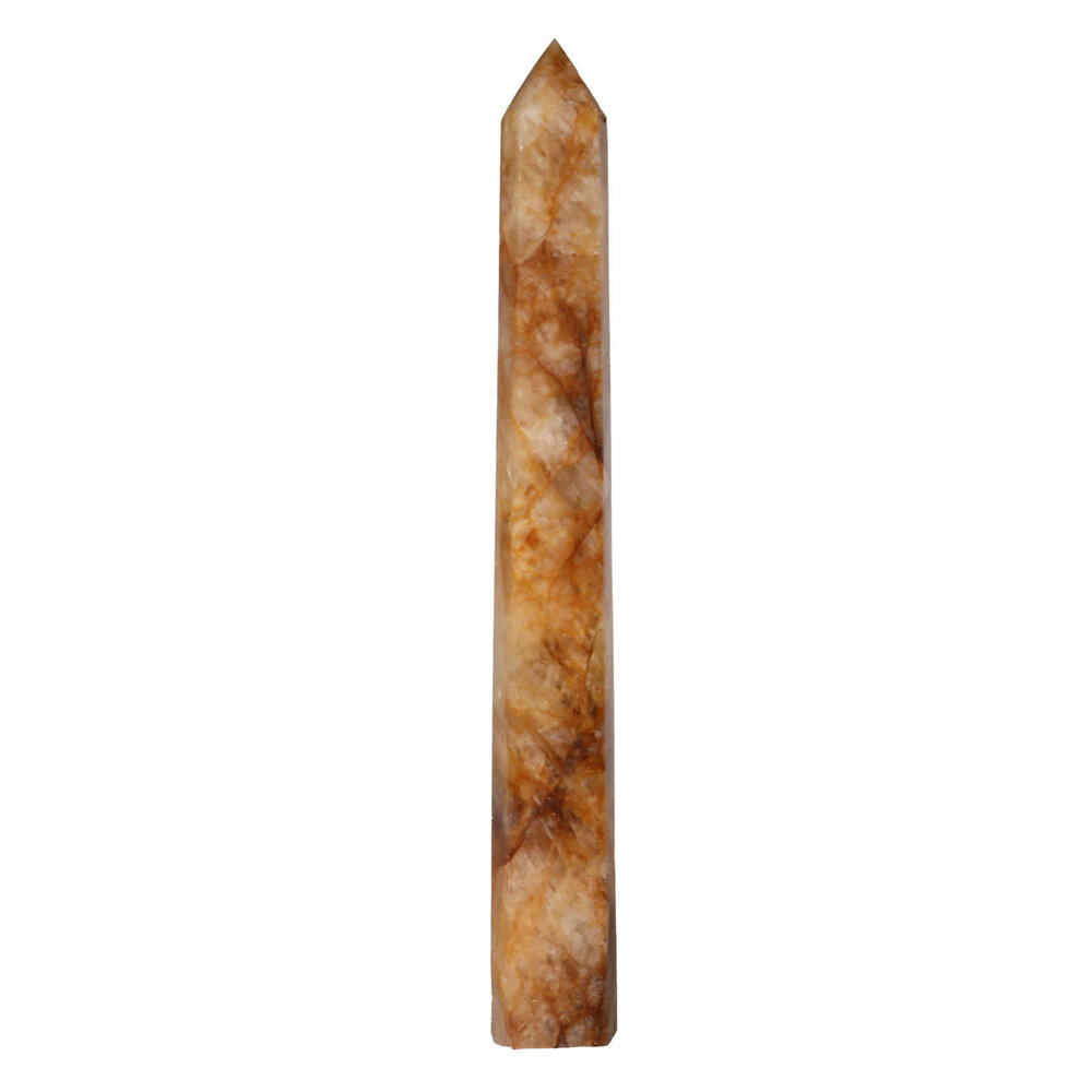 Golden healer (limonietkwarts) punt geslepen 38 x 5 x 4 cm | 1522 gram Golden healer (limonietkwarts) punt geslepen 38 x 5 x 4 cm | 1522 gram