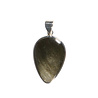 Zilveren hanger goud obsidiaan | druppel 2,8 x 2 cm Zilveren hanger goud obsidiaan | druppel 2,8 x 2 cm