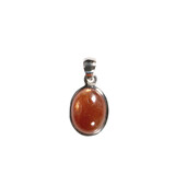 Zilveren hanger zonnesteen | ovaal 1,7 x 1,2 cm Zilveren hanger zonnesteen | ovaal 1,7 x 1,2 cm