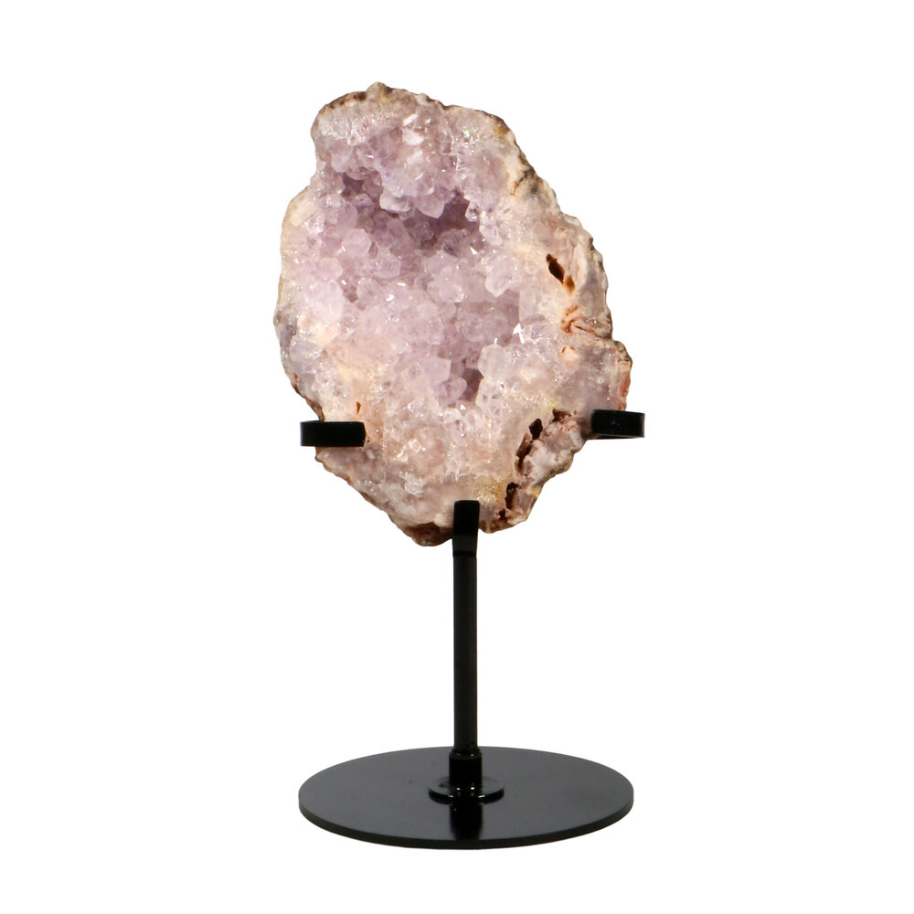 Amethist (roze) A-kwaliteit op standaard 10,5 x 7,5 x 2,5 cm | 405 gram Amethist (roze) A-kwaliteit op standaard 10,5 x 7,5 x 2,5 cm | 405 gram