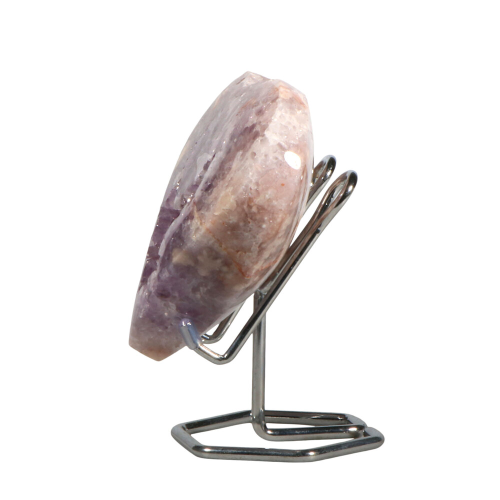 Amethist (roze) hart op standaard 13 x 11,5 x 4 cm | 818 gram
