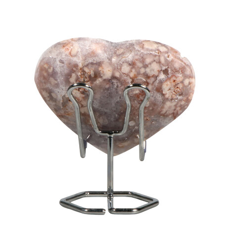 Amethist (roze) hart op standaard 13 x 11,5 x 4 cm | 818 gram