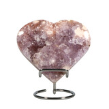 Amethist (roze) hart op standaard 14 x 12 x 3 cm | 839 gram Amethist (roze) hart op standaard 14 x 12 x 3 cm | 839 gram