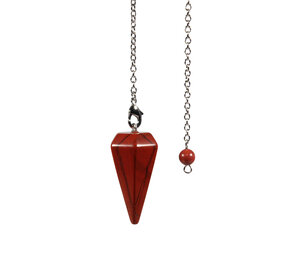 Jaspis (rood) pendel facet klein