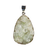 Zilveren hanger apofylliet (groen) | druppel ruw 3,8 x 2,7 cm Zilveren hanger apofylliet (groen) | druppel ruw 3,8 x 2,7 cm