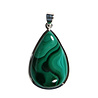 Zilveren hanger malachiet | druppel 3,6 x 2,4 cm Zilveren hanger malachiet | druppel 3,6 x 2,4 cm
