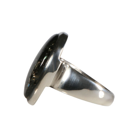 Zilveren ring nuummiet maat 17 1/2 | ovaal 2,1 x 1,5 cm Zilveren ring nuummiet maat 17 1/2 | ovaal 2,1 x 1,5 cm