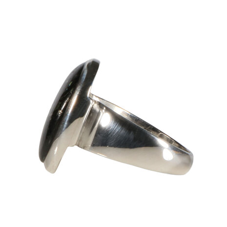 Zilveren ring nuummiet maat 17 1/2 | ovaal 1,8 x 1,3 cm Zilveren ring nuummiet maat 17 1/2 | ovaal 1,8 x 1,3 cm