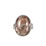 Zilveren ring sjamaankwarts maat 17 1/4 | ovaal 1,9 x 1,5 cm