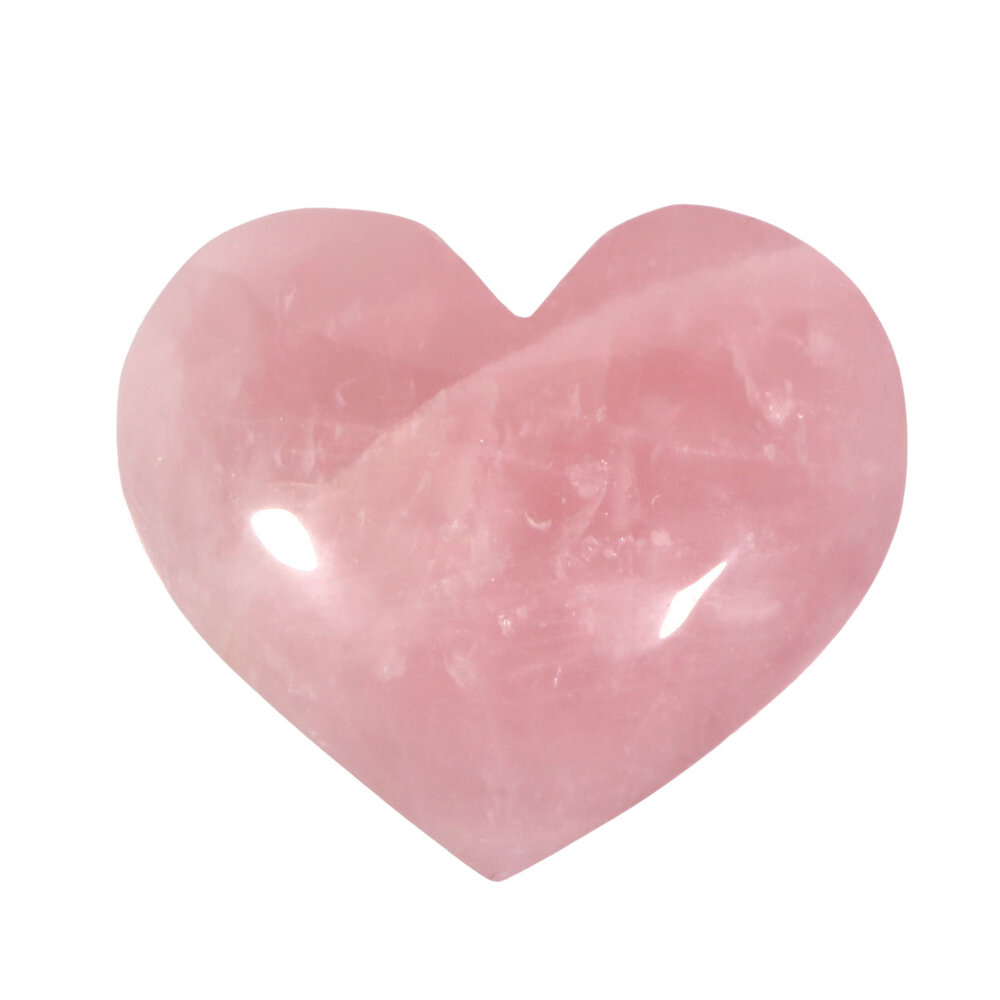 Rozenkwarts edelsteen hart 4,5 - 5,5 cm