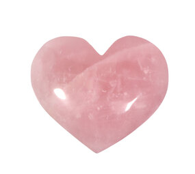 Rozenkwarts edelsteen hart 4,5 - 5,5 cm