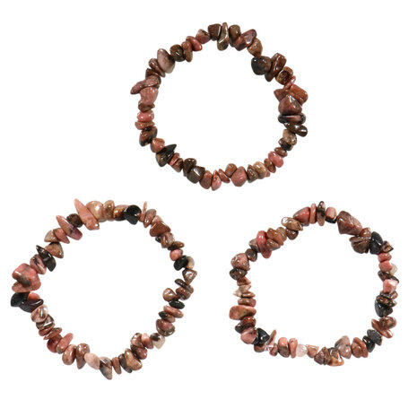 Rhodoniet armband split Rhodoniet armband split