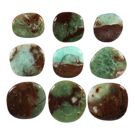 Chrysopraas steen plat gepolijst