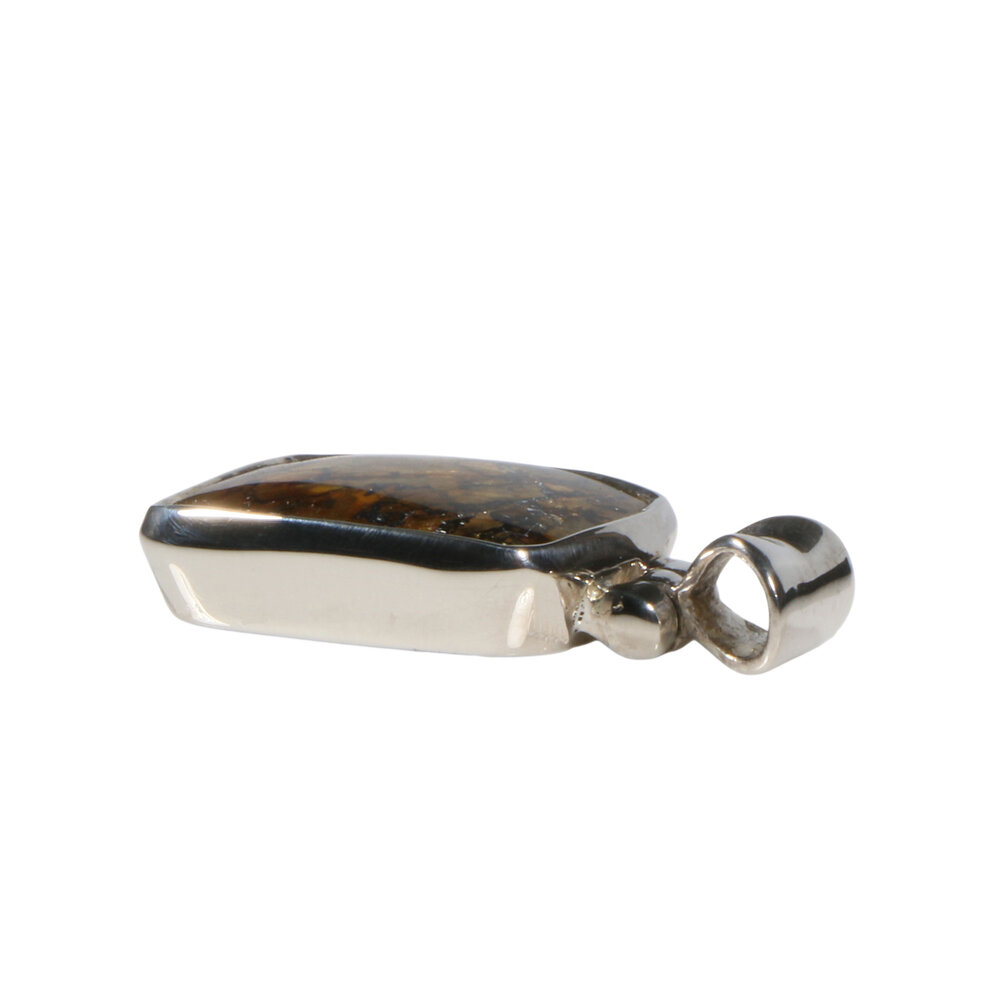 Zilveren hanger golden healer (limonietkwarts) | rechthoek 1,7 x 1,2 cm Zilveren hanger golden healer (limonietkwarts) | rechthoek 1,7 x 1,2 cm