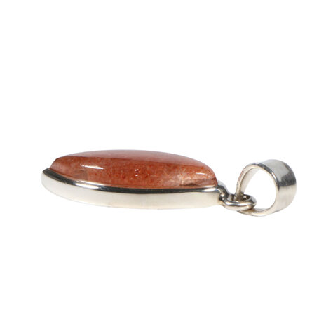 Zilveren hanger zonnesteen | markies 2,6 x 1 cm