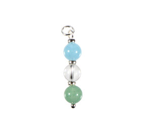 Zilveren hanger allergie & huid 6 mm kralen Zilveren hanger allergie & huid 6 mm kralen