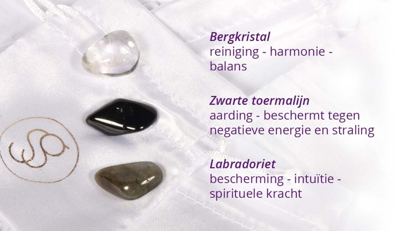 Altaartje "Bescherming" Boeddha met edelstenen