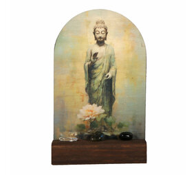Altaartje "Bescherming" Boeddha met edelstenen