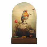 Altaartje "Goede reis" roodborstje met edelstenen