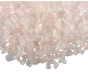 Rozenkwarts ondoorboorde split | 100 gram