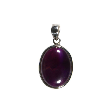 Zilveren hanger amethist | ovaal 2,2 x 1,7 cm Zilveren hanger amethist | ovaal 2,2 x 1,7 cm