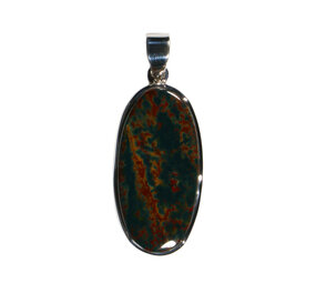 Zilveren hanger heliotroop | ovaal 3,4 x 1,7 cm