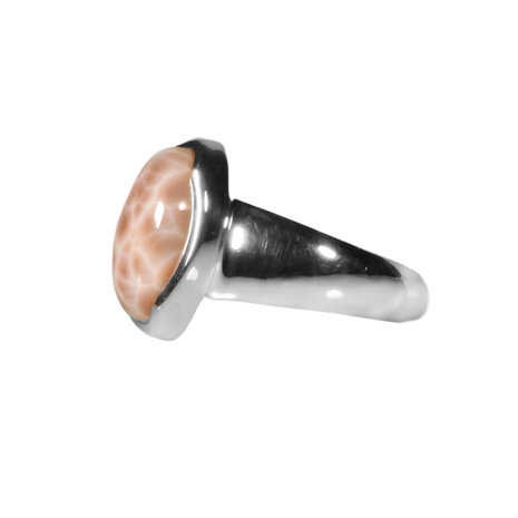 Zilveren ring natroliet maat 18 | ovaal 1,5 x 1 cm Zilveren ring natroliet maat 18 | ovaal 1,5 x 1 cm