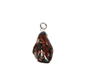 Zinkiet hanger met zilveren oogje Zinkiet hanger met zilveren oogje