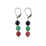 Zilveren oorbellen loslaten 6 mm kralen Zilveren oorbellen loslaten 6 mm kralen