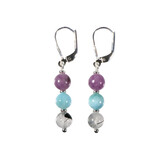 Zilveren oorbellen stemmingswisselingen 6 mm kralen