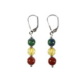 Zilveren oorbellen weerstand 6 mm kralen