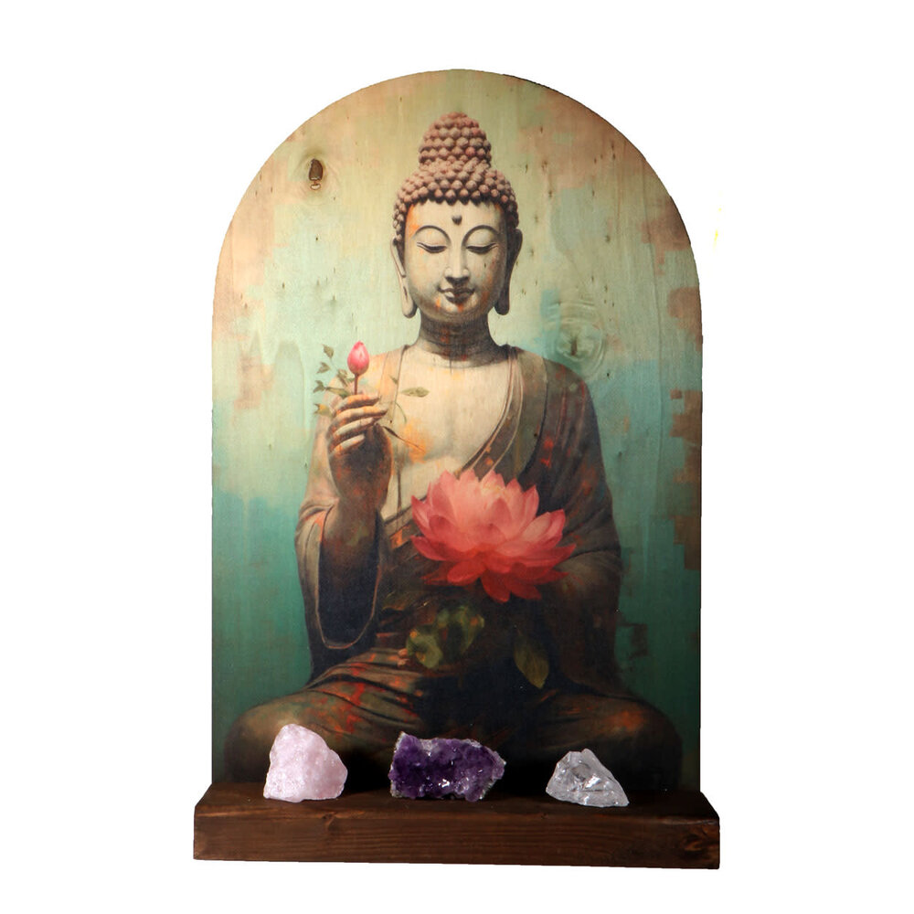 Altaar XL "Gouden driehoek" Boeddha