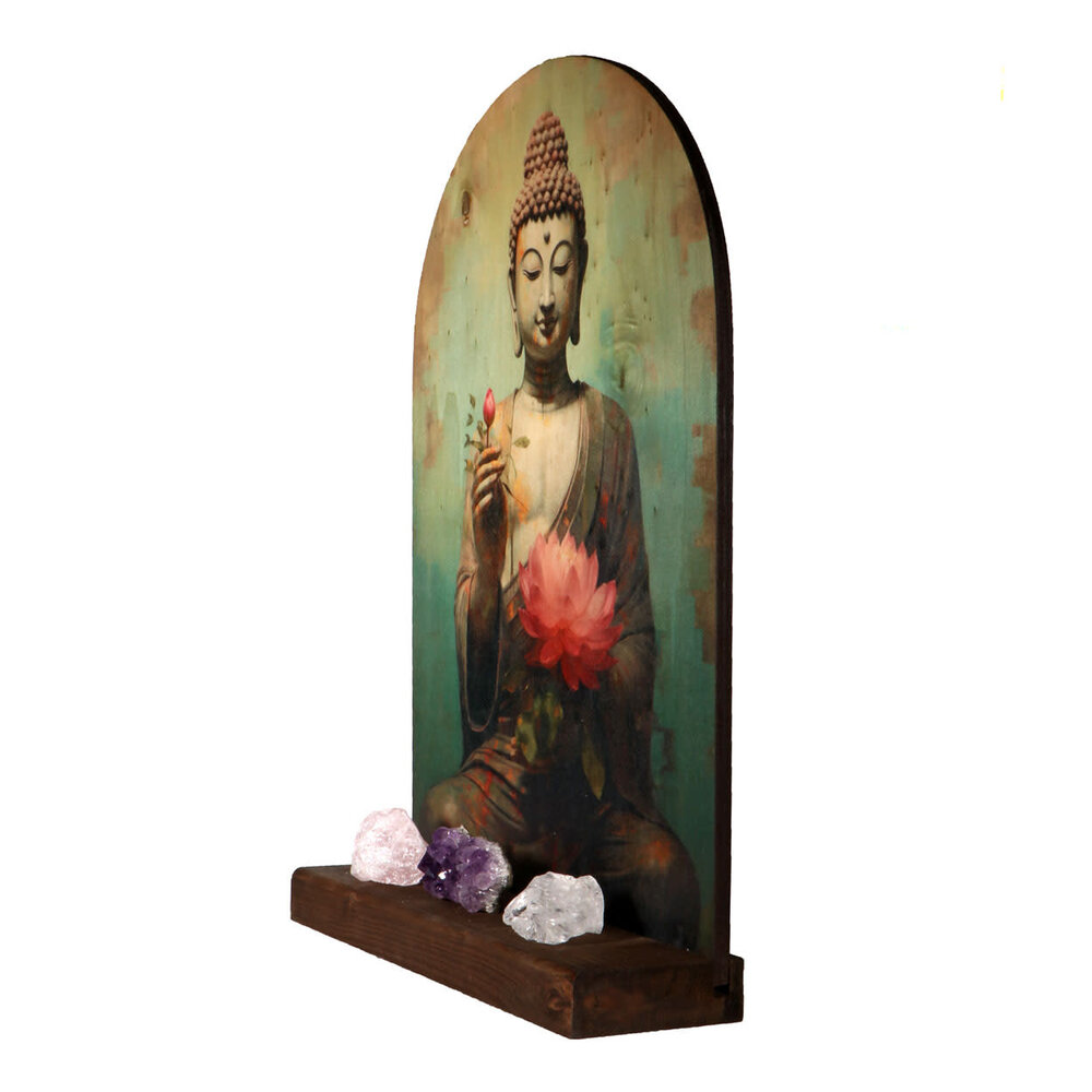 Altaar XL "Gouden driehoek" Boeddha