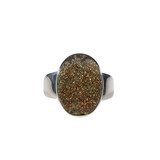 Zilveren ring pyriet (regenboog) maat 18 | ovaal ruw 1,7 x 1,3 cm Zilveren ring pyriet (regenboog) maat 18 | ovaal ruw 1,7 x 1,3 cm