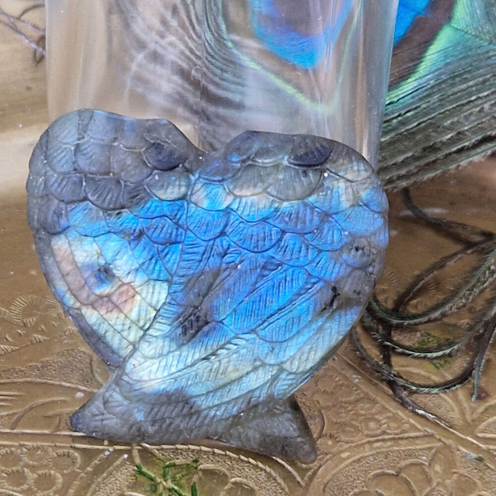 Labradoriet engelenvleugels 3,8 x 3,6 cm