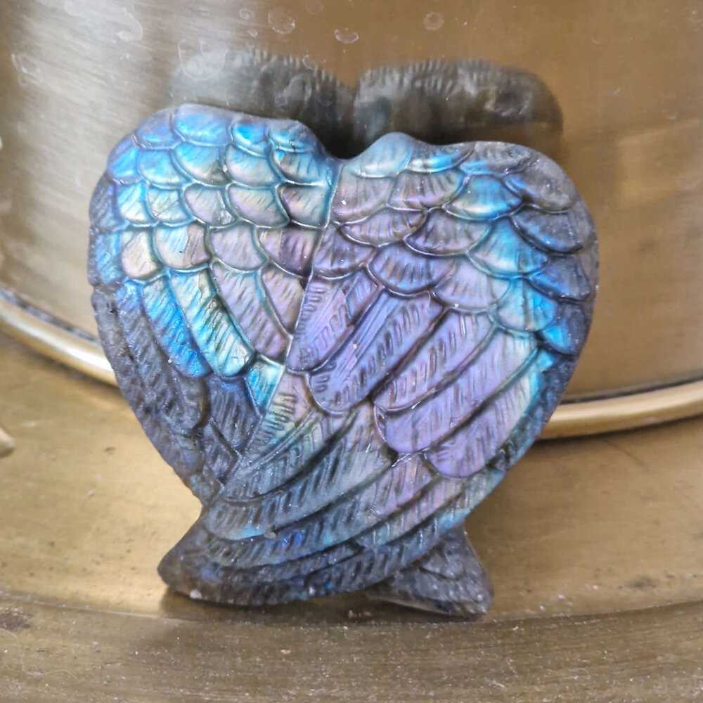 Labradoriet engelenvleugels 5 x 4,8 cm Labradoriet engelenvleugels 5 x 4,8 cm