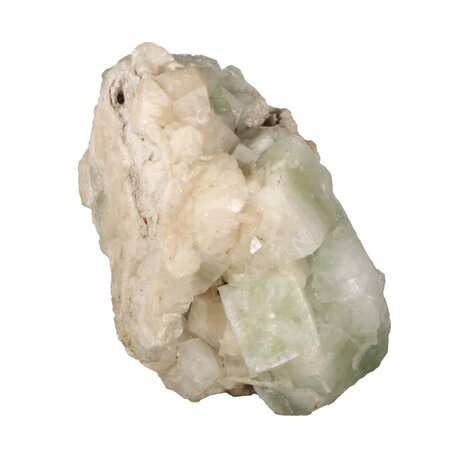Apofylliet (groen) met stilbiet cluster staand 14 x 11 x 11 cm | 1282 gram Apofylliet (groen) met stilbiet cluster staand 14 x 11 x 11 cm | 1282 gram