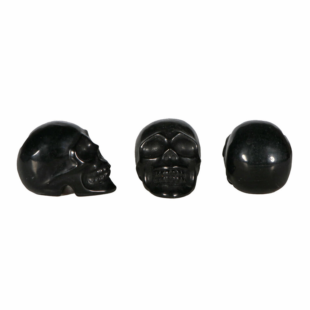 Obsidiaan (zwart) kristallen schedel 7 x 5 x 4,5 cm