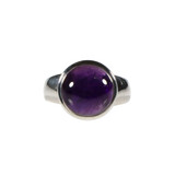 Zilveren ring amethist maat 18 1/2 | rond 1,2 cm Zilveren ring amethist maat 18 1/2 | rond 1,2 cm