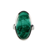 Zilveren ring malachiet maat 17 | ovaal 2,5 x 1,4 cm Zilveren ring malachiet maat 17 | ovaal 2,5 x 1,4 cm