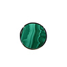 Zilveren ring malachiet maat 17 | rond 1,7 cm (1) Zilveren ring malachiet maat 17 | rond 1,7 cm (1)