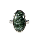 Zilveren ring serafiniet maat 19 1/2 | ovaal 2,3 x 1,4 cm Zilveren ring serafiniet maat 19 1/2 | ovaal 2,3 x 1,4 cm