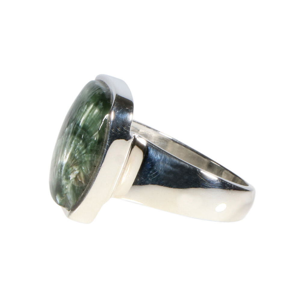 Zilveren ring serafiniet maat 16 1/2 | vierkant 1,5 x 1,5 cm Zilveren ring serafiniet maat 16 1/2 | vierkant 1,5 x 1,5 cm