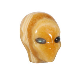 Calciet (oranje) fairy schedel 7,5 x 7 x 4,5 cm | 410 gram Calciet (oranje) fairy schedel 7,5 x 7 x 4,5 cm | 410 gram
