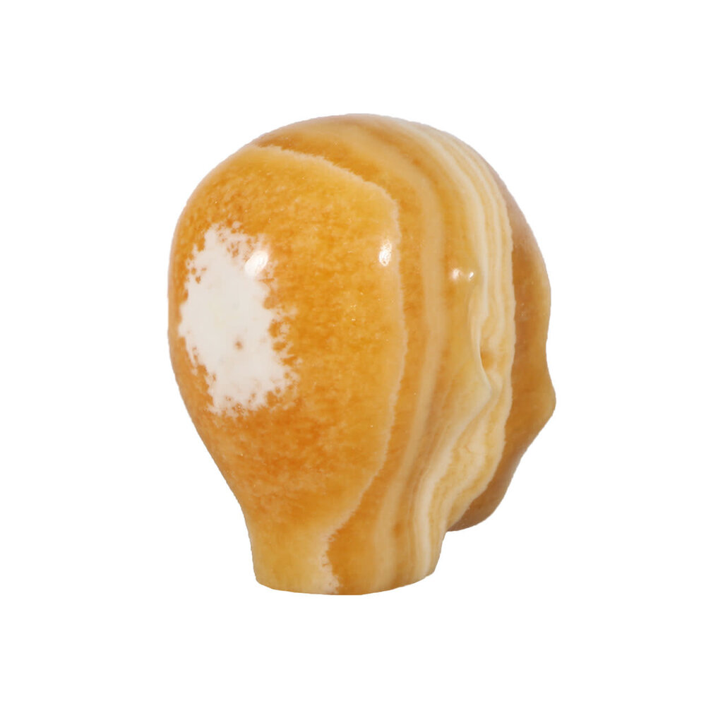 Calciet (oranje) fairy schedel 7,5 x 7 x 4,5 cm | 410 gram Calciet (oranje) fairy schedel 7,5 x 7 x 4,5 cm | 410 gram