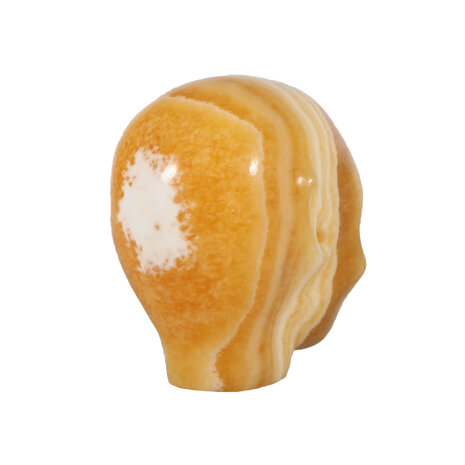 Calciet (oranje) fairy schedel 7,5 x 7 x 4,5 cm | 410 gram Calciet (oranje) fairy schedel 7,5 x 7 x 4,5 cm | 410 gram