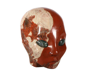 Jaspis (rood) fairy schedel 13 x 12 x 7,5 cm | 2291 gram