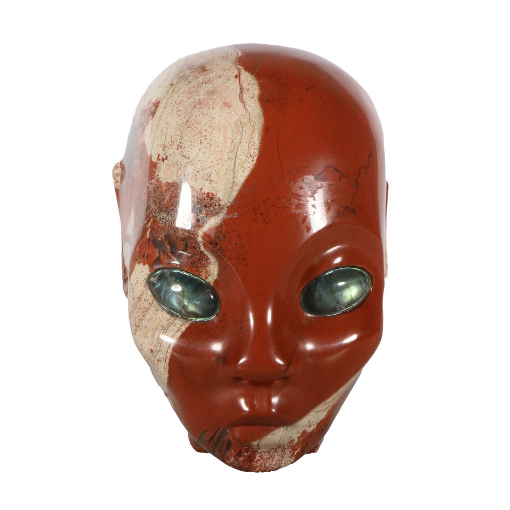 Jaspis (rood) fairy schedel 13 x 12 x 7,5 cm | 2291 gram