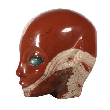 Jaspis (rood) fairy schedel 13 x 12 x 7,5 cm | 2291 gram
